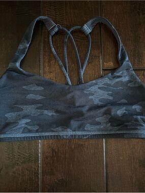 lululemon athletica dark blue camo Sports Bra